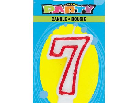 UNIQUE - Deluxe Numeral Candle No. 7 - 1 Candle For Discount