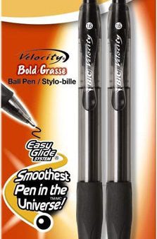 BIC - Velocity Bold Ball Pen 1.6mm Black - 2 Pens Online Sale