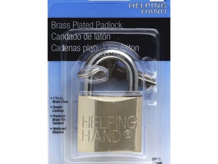 HELPING HAND - Brass Plated Padlock - 1-9 16 Inch Online