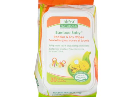 ALEVA - Bamboo Baby Wipes Pacifier & Toy - 30 Wipes Discount