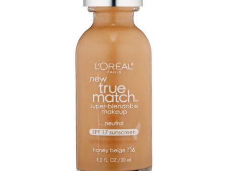 L OREAL - True Match Super-Blendable Makeup N6 Honey Beige - 1 fl. oz. (30 ml) For Discount