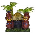 EXOTIC ENVIRONMENTS - Betta Hut with Two Palm Trees - 3.75  x 2.75  x 3.25  Online Sale