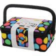 SINGER - Polka Dot Small Sewing Basket with Sewing Kit Accessories -1 Kit Online Hot Sale