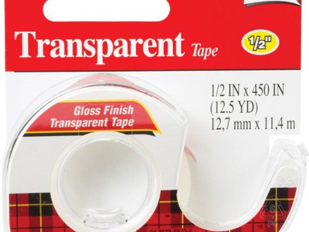 SCOTCH - Transparent Glossy Tape in Self-Dispenser - 1 2 x 450 Inches Online Hot Sale