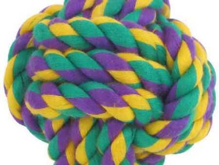 MULTIPET - Nuts for Knots Ball Dog Toy Medium - 3.5  Diameter Supply