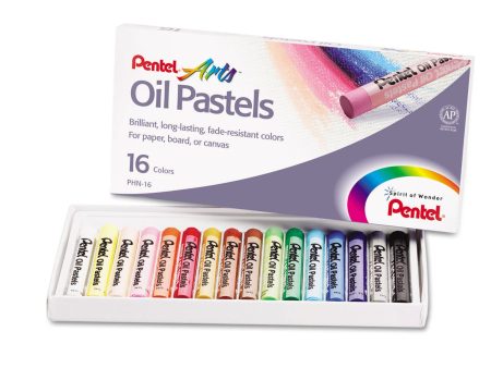 PENTEL ARTS - Oil Pastel Set With Carrying Case Assorted - 16 Color Set Discount