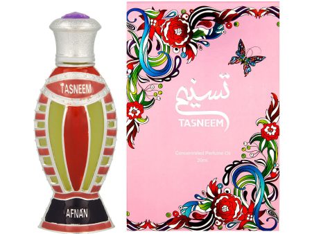 Afnan Tasneem Concentrated Perfume Oil – 20 ml | Unisex Luxurious Floral and Fruity Fragrance with Peach Blossom, Amber, and Vanilla Online now