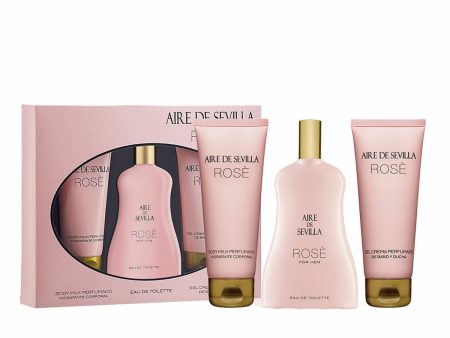 Women s Perfume Set Aire Sevilla Rose 3 Pieces For Sale