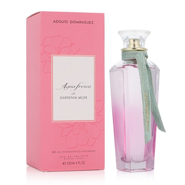 Adolfo Dominguez Agua Fresca de Gardenia Musk Eau de Toilette for Women – 120 ml | Elegant Floral and Woody Fragrance Online now