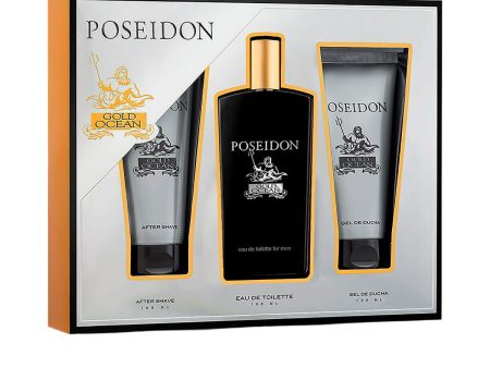 Men s Perfume Set Poseidon EDT Gold Ocean 3 Pieces Discount